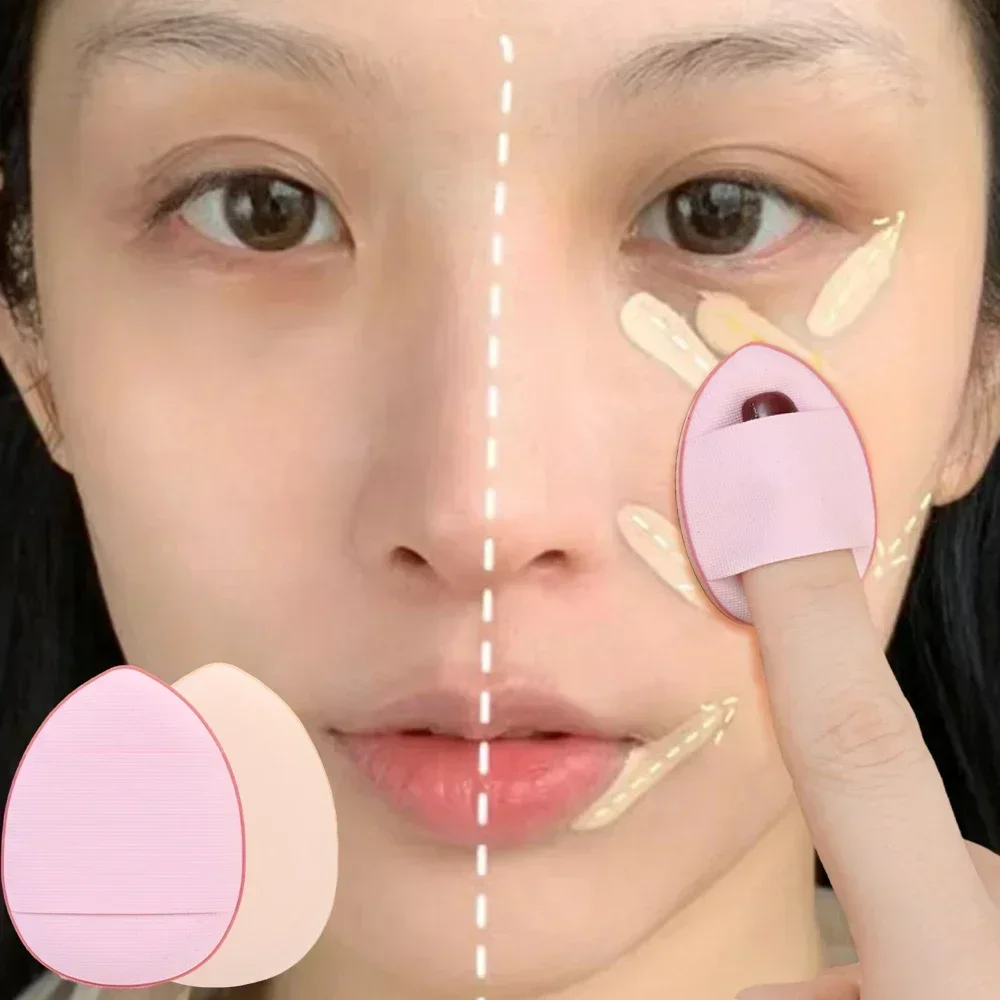 Professional Cosmetic Sponge Puff Mini Finger Air Cushions Concealer Liquid Foundation Powder Wet Dry Use Detail Beauty Tools