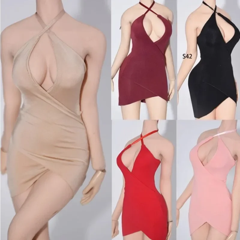 1/6 Scale Female Soldier Clothes Ice Silk Vest Floral Skirt Suspender Dress Waist Chain Sided Shawl for 12\