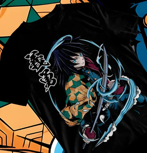 Imagen 2 del producto Giyu Tomioka-Camiseta de Anime Demon Slayer, No Yaiba Kimetsu, suave, todas las tallas