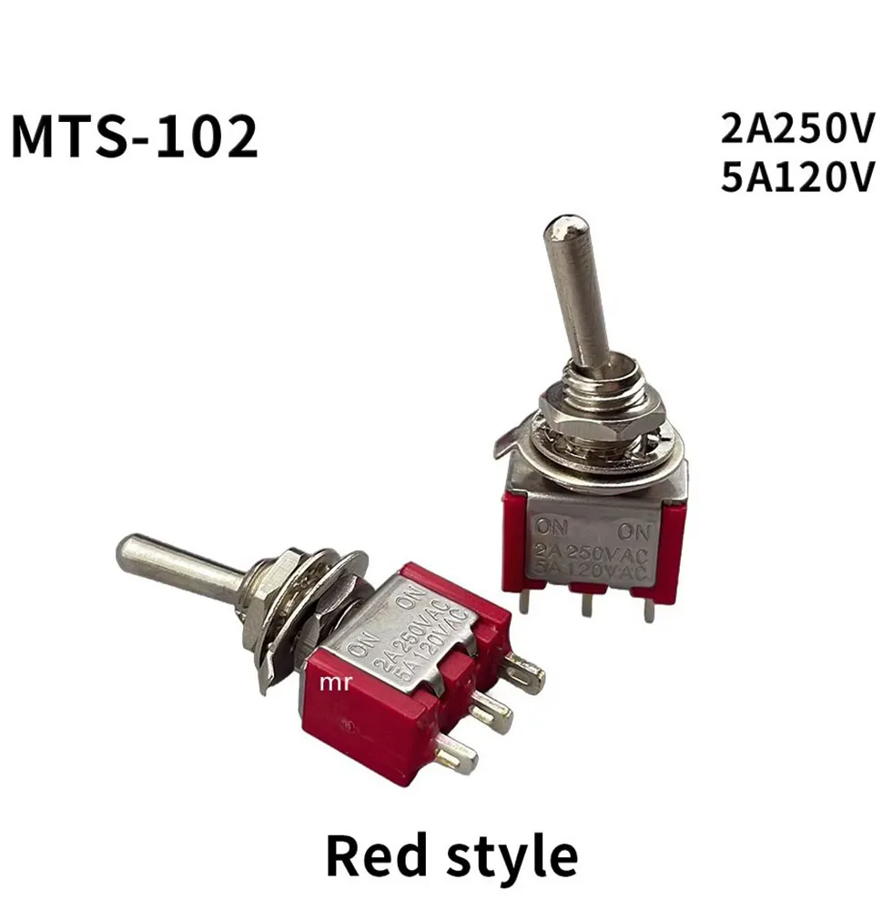 MTS-102 3 voet 2 tuimelschakelaar MTS 102 tuimelschakelaar tuimelschakelaar Knopschakelaar MTS-102 Tuimelschakelaar 3-pins
