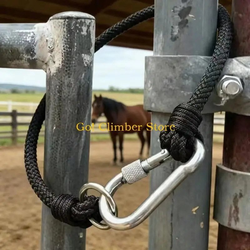 Q84C Stall Door Stoppers Horse Stall Door Fixer With Impacts Absorbing Design & Multipurpose Hanger For Equestrian Facilities