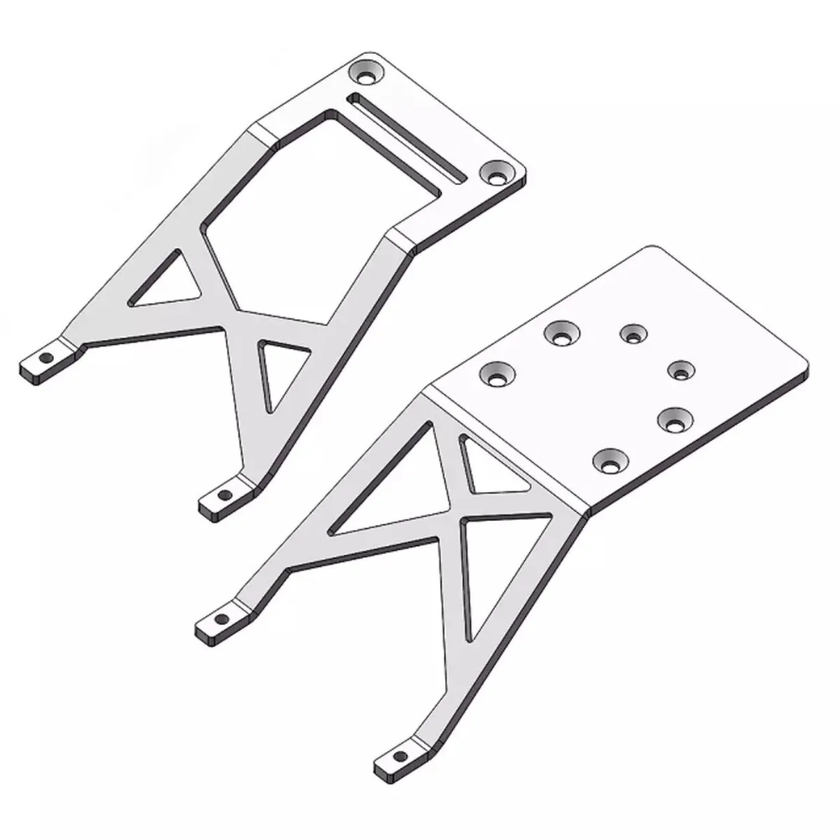 Placa antiderrapante traseira dianteira de alumínio compatível com Traxxas Stampede VXL XL-5 Craniac Skully 2WD