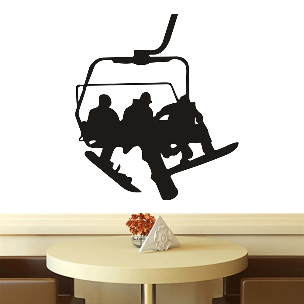 ملصقات حائط على الجليد رياضية شتوية ثلجية من الفينيل مقاس 56 × 64 سم