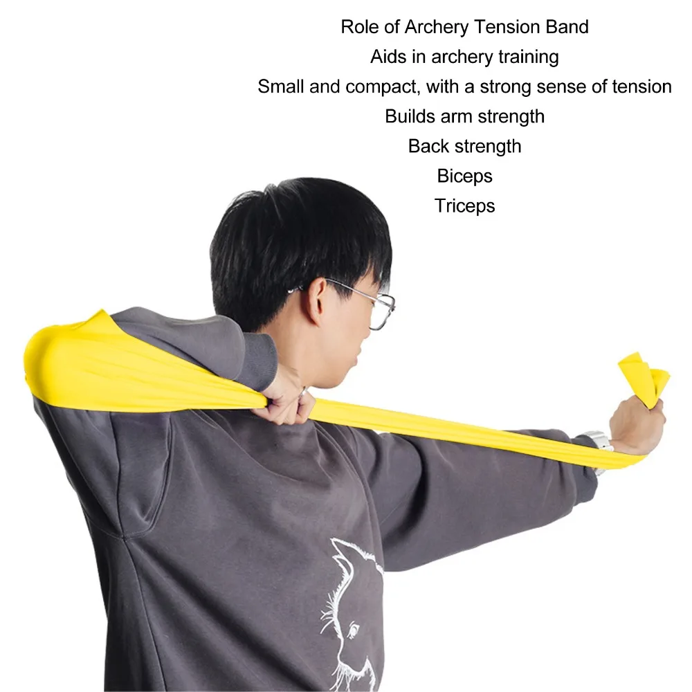 Durable Latex Archery Tension Band Good Rebound High Tension Archery Resistance Band Arm Strength Band for Shooting Practice