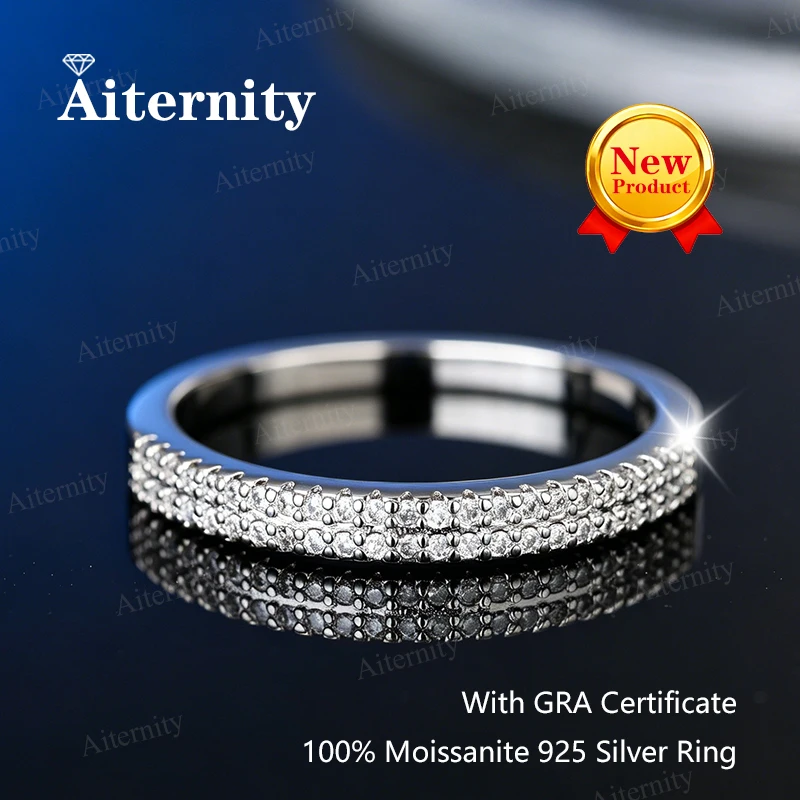 S925 Silver 3.0mm Moissanite Ring Band D VVS Sparkling With GRA Certificate Gifts Wedding Anniversary Engagement Man And Women view 5