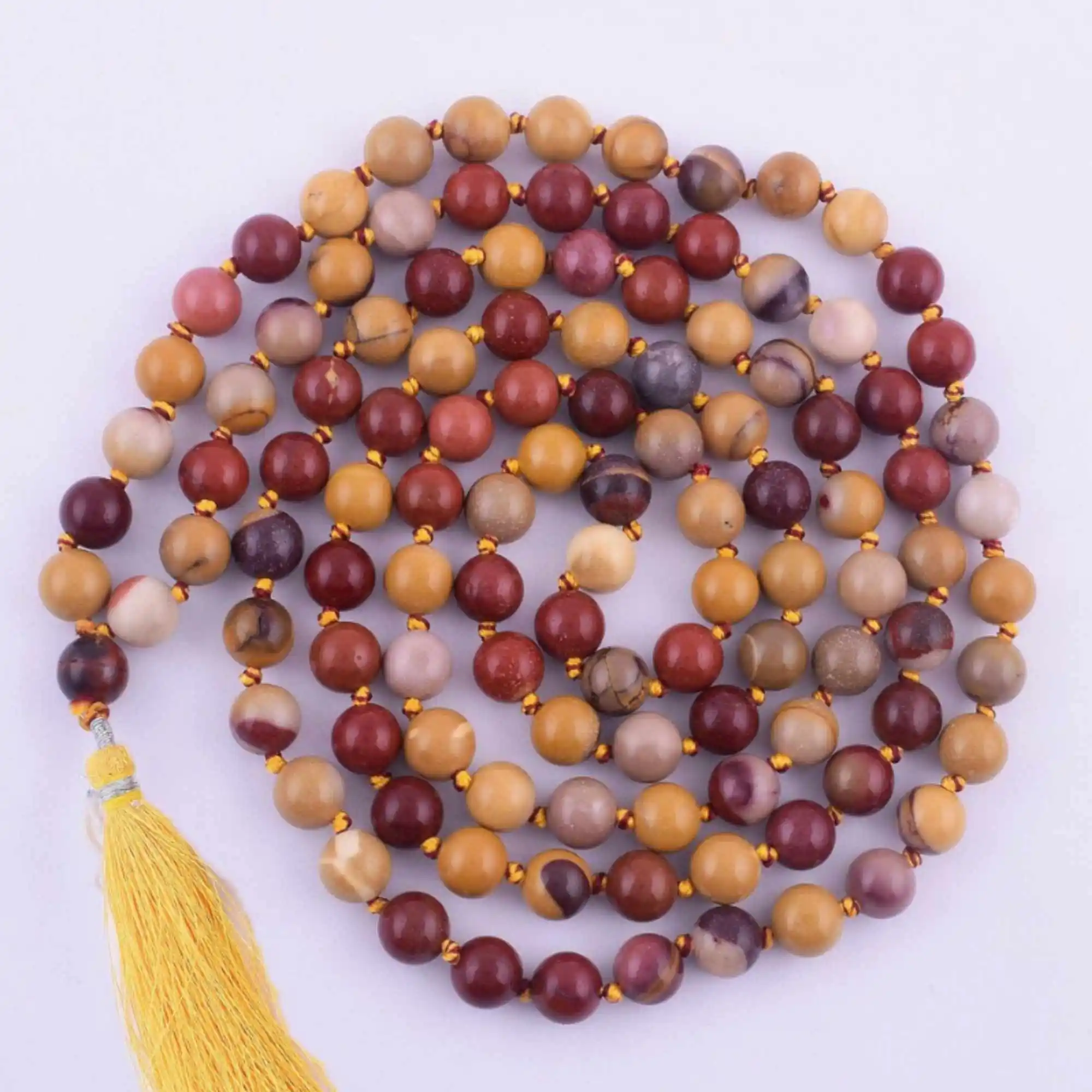 8mm Natural knot Mookaite mala gemstone beads necklace Restore Wristband Bless zazen Gift Yoga Natural stone spread Prayer