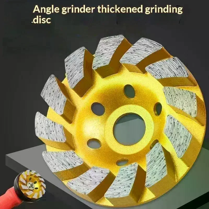 1 Pc 4 Inch 12 Segments Turbo Diamond Grinding Cup Wheel, Heavy Duty for Concrete Masonry Grinding Polish & Surface Leveling