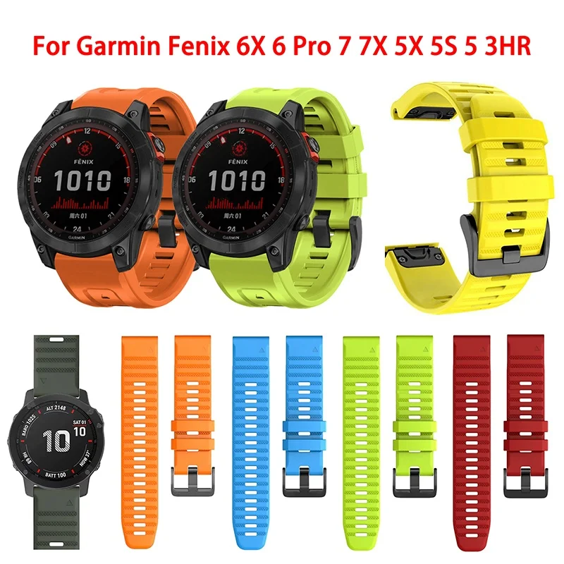 Silikon-Uhrenarmband für Garmin Fenix 5/5Plus/5S/5X 6/6S/6 Pro/6X/6X Pro/7/7X/7S Armband für Garmin Fenix 22mm 20mm 26mm Riemen