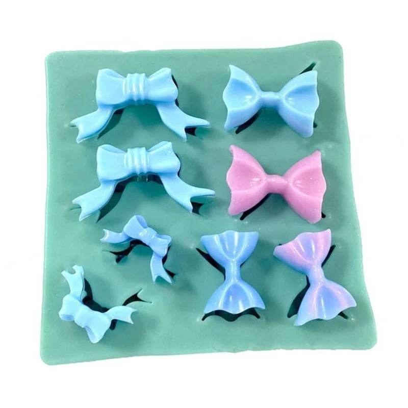 0XLD Mini Love Heart Bow Silicone Mold Handmade Soap Making Mould