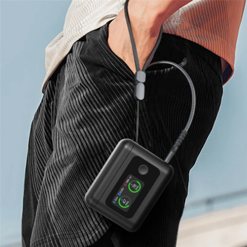 

ABJF-Battery Charging Box Portable 1.47Inch LCD Screen Fast Charge For Insta360 X5 Battery