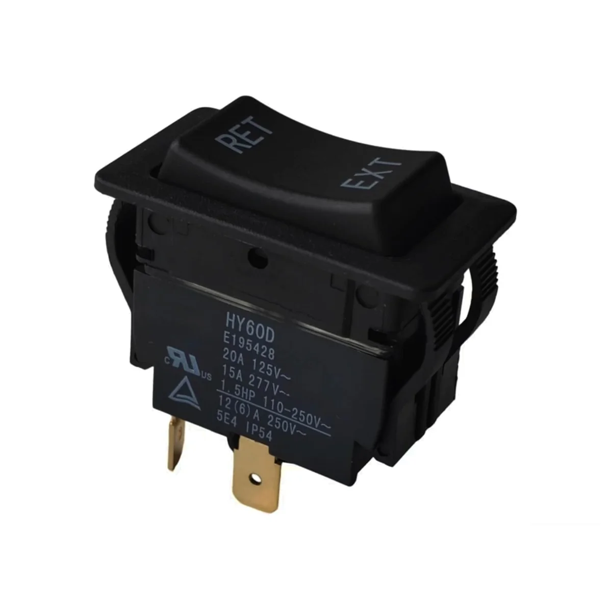 HY60D Rocker Switch,Automatic Reset RET-EXT,Control Bi-Direction Reversing of Motor 20A 125VAC 12(6)A 250VAC