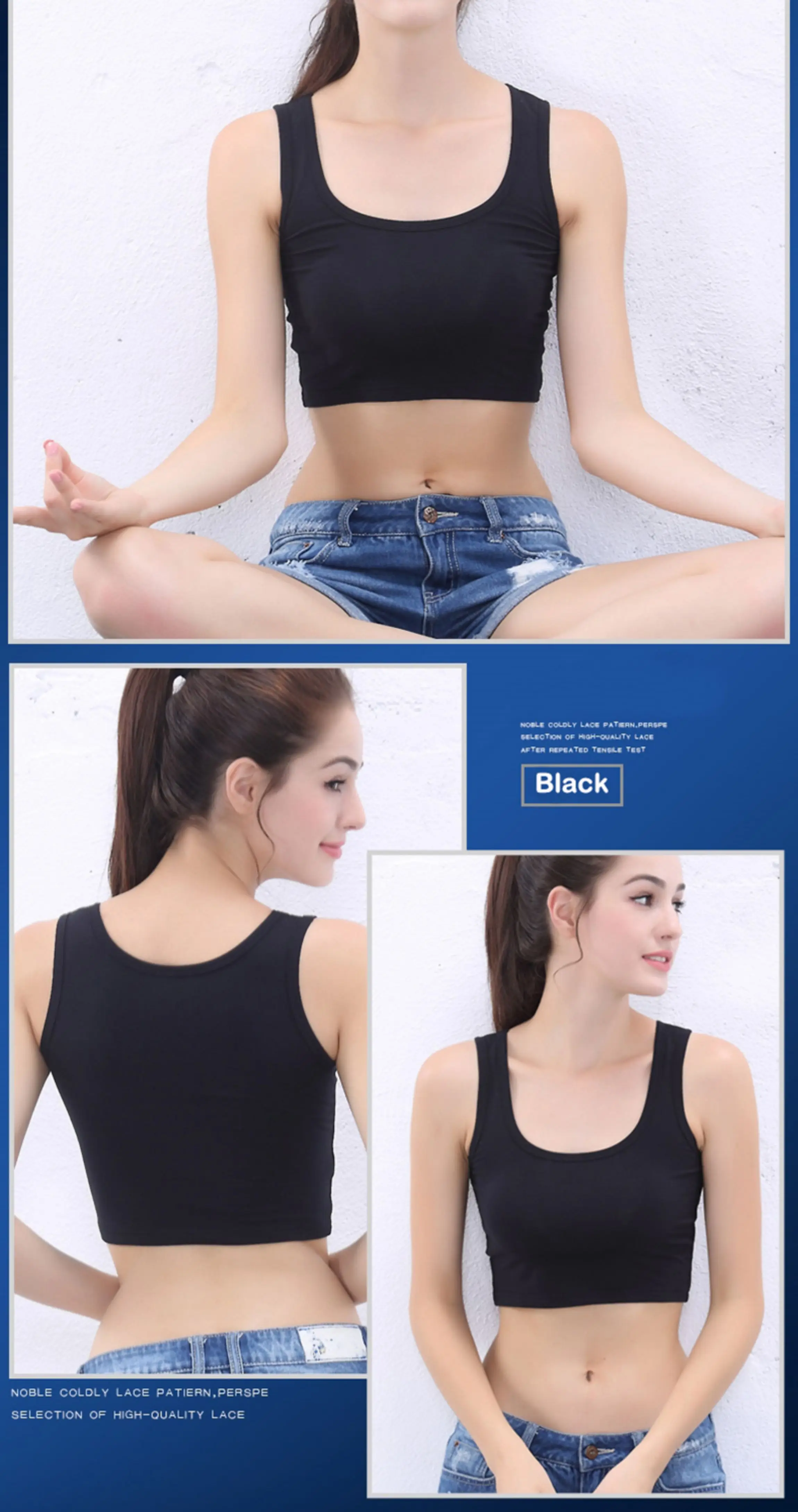 Lasting Charm Sex Instructor First Lesson Free Women Tank Top Round Neck Cotton Crop Top