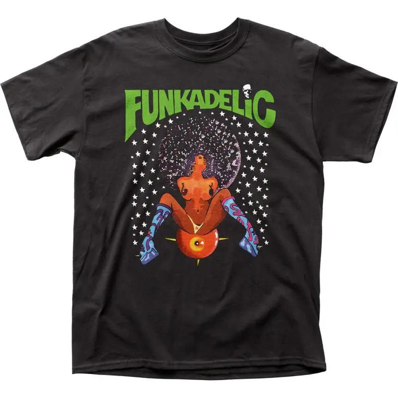 

Funkadelic Afro Girl Футболка Мужская лицензированная рок-н-ролльная музыкальная группа Новый черный