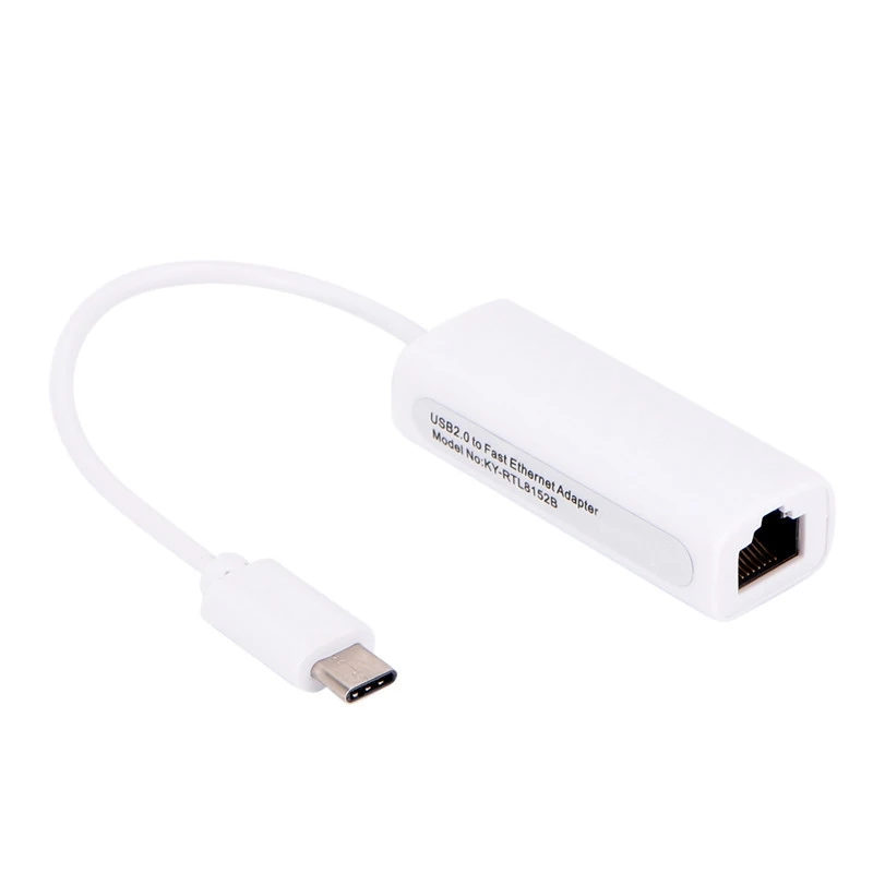 Adattatore Ethernet di tipo C Scheda di rete 10/100Mbps RJ45 Tipo C USB C Scheda Lan per cavo Internet Windows