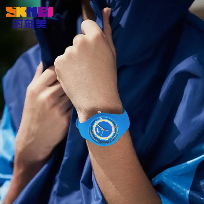 SKMEI New Fashion Japan Quartz Movement Children Sports Watches Waterproof Kids Wristwatches For Boys Girls Clock 3 Colors