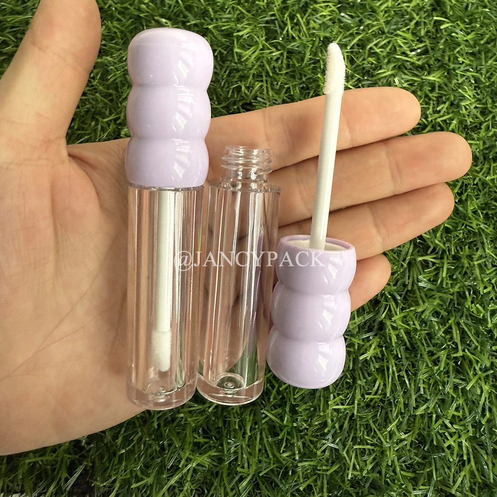 3ml exclusivo fantasia cabaça em forma de roxo rosa tampa clara tubos de brilho labial garrafa bola vazia recipiente de esmalte labial embalagem de tubo