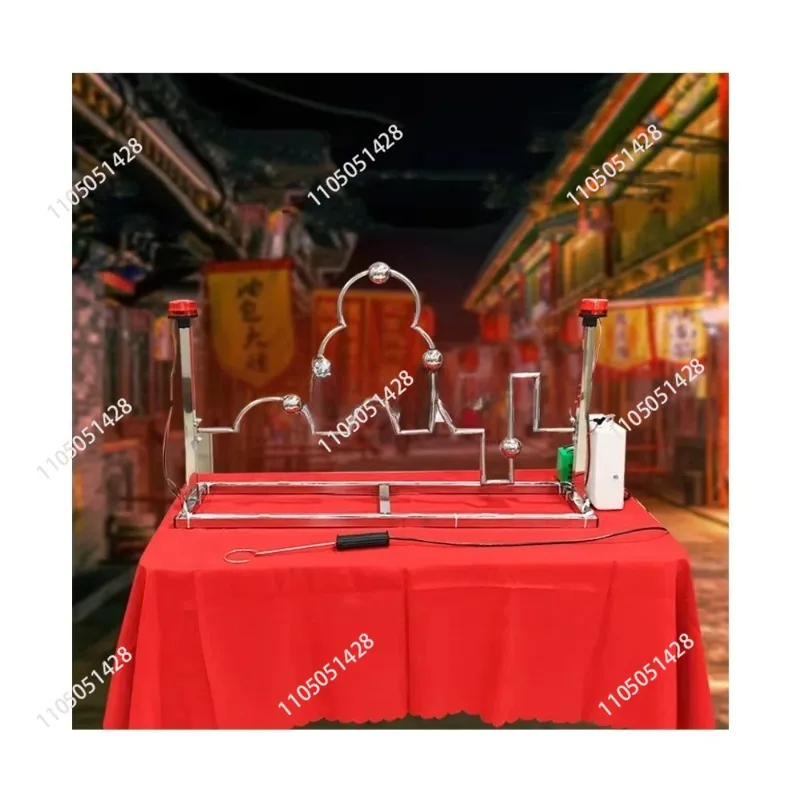 Video game booth timer, interactive quick metal maze challenge reaction table top line maze