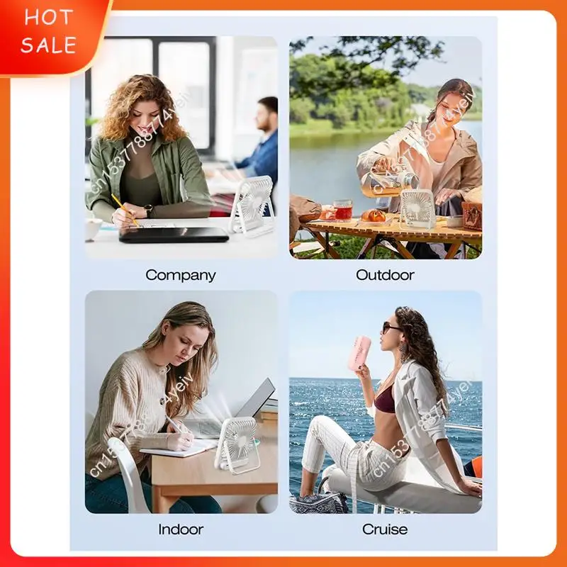 ポータブル充電式ファン 2 個パック – ミニバッテリー駆動のパーソナルファン、調整可能な 100 スピード風、静音動作デスクトップ A62X