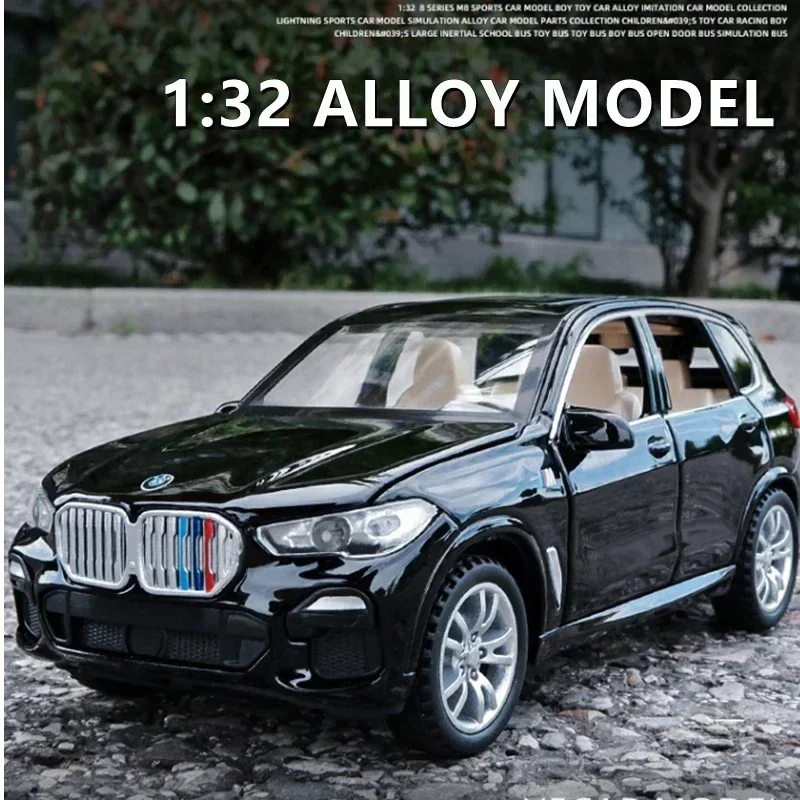 1:32 BMW X5 SUV Alloy Car Model Diecasts & Toy Vehicles Metal Toy Car Model Simulation Sound and Light Collection Gift