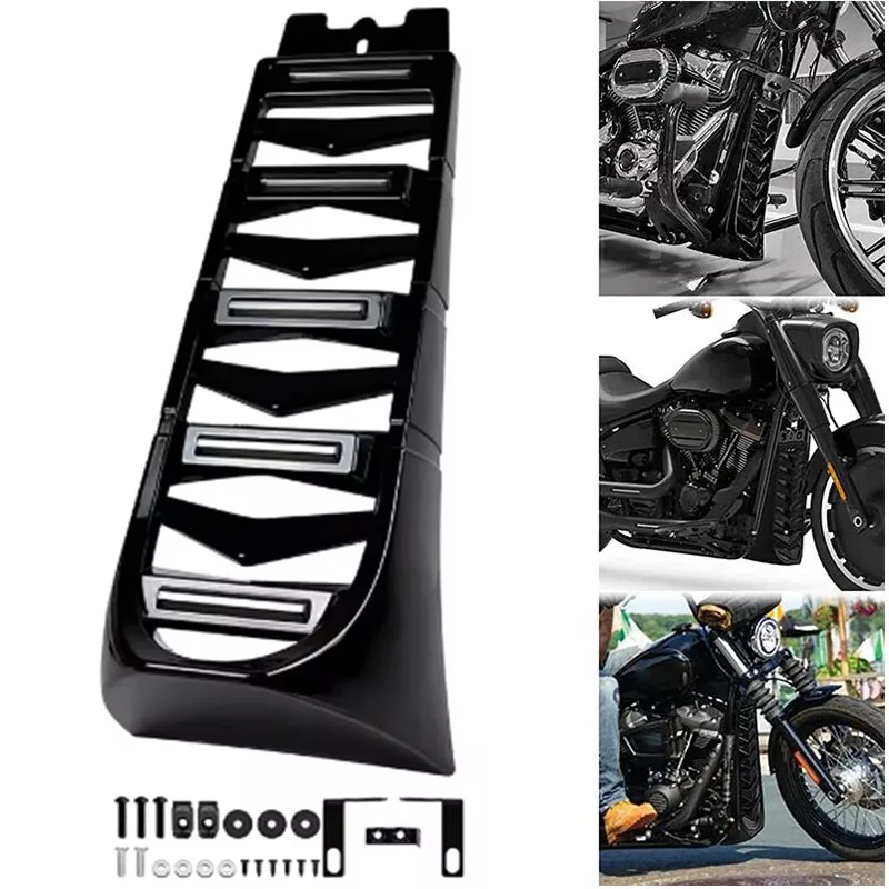 

Motorbike Chin Spoiler Fairing Guard Lower Radiator Cover For Harley Davidson Softail Street Bob Breakout Fat Bob 2018-2023