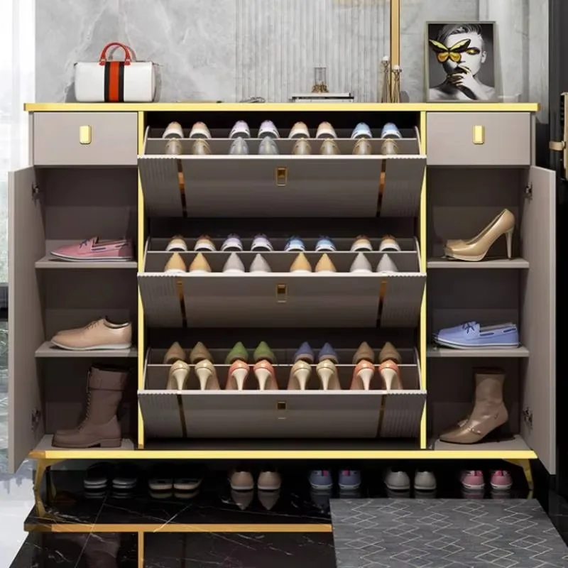 غرفة نوم تصميم خزانة خذاء مقاوم للماء جميل فاخر تخزين رف الأحذية المنظم عرض المدى الحديث Chaussure أثاث المنزل #4