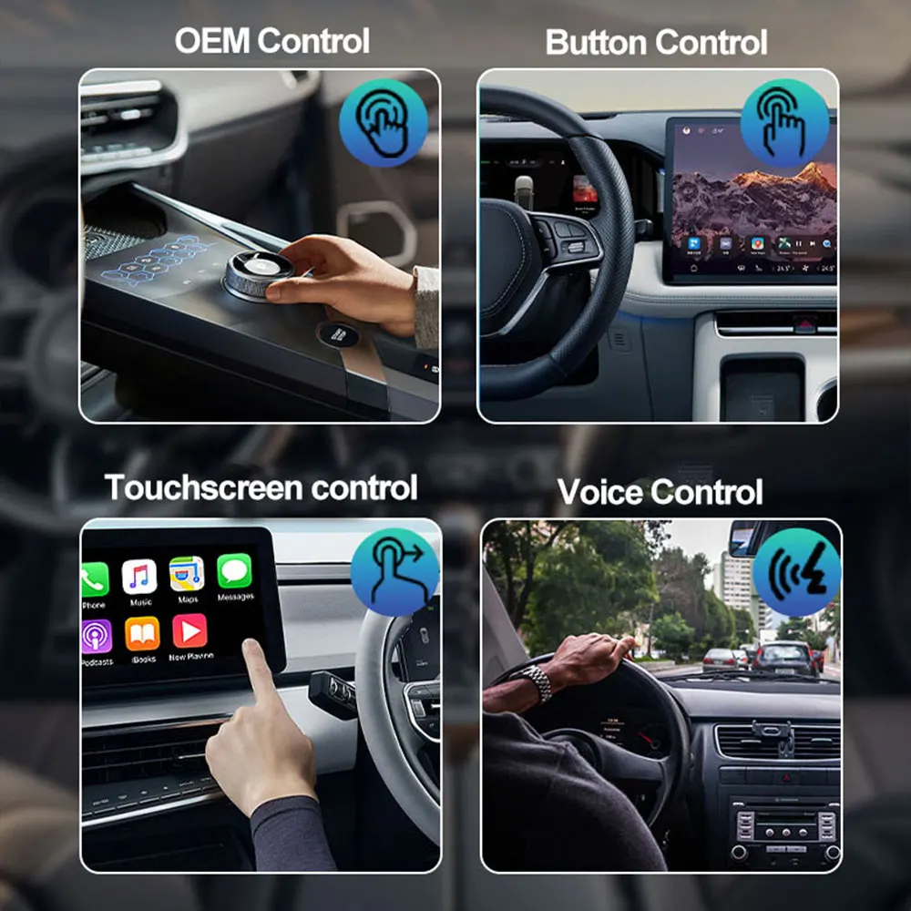 صندوق Carplay Android Auto AI اللاسلكي، التوصيل والتشغيل يناسب السيارات من 2016، Android 12 H618 2+16GB، يدعم أي تطبيقات - KL2