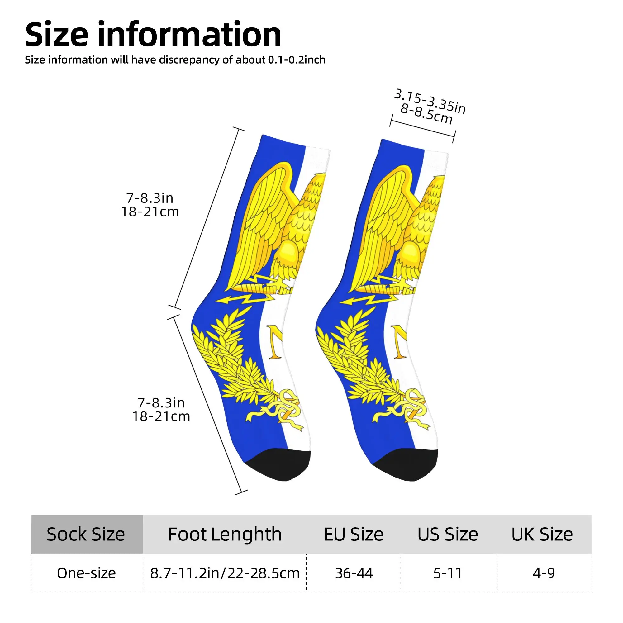 Men Socks Napoleon France Flag  Stockings Winter Fashion Comfortable Socks Pattern Outdoor Sports Non Slip Socks