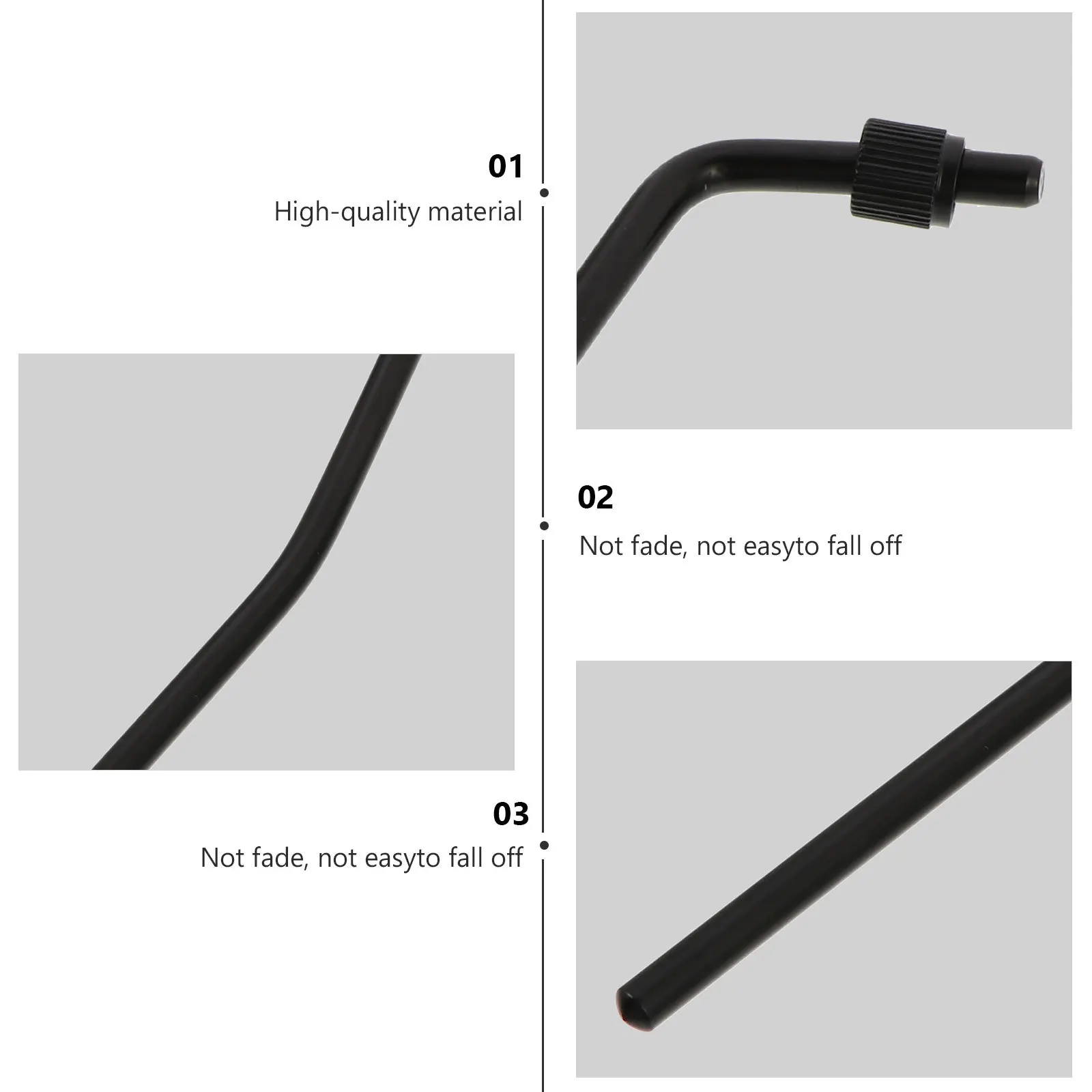 

2Pcs Double Tremolo Arm 9mm Thread Durable Electric Guitar Vibrato Arm Whammy Bar Lever Replacement Bar Electric Guitar Part