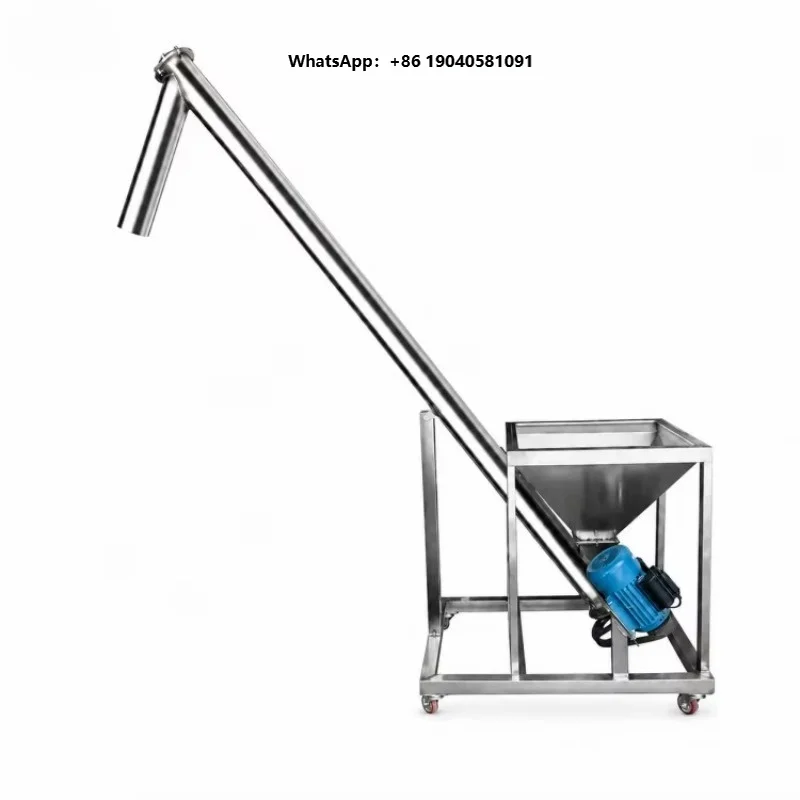 Industrial Stainless Steel Meter Large Helical Dry Powder Screw Conveyor Auger Feeder Grain