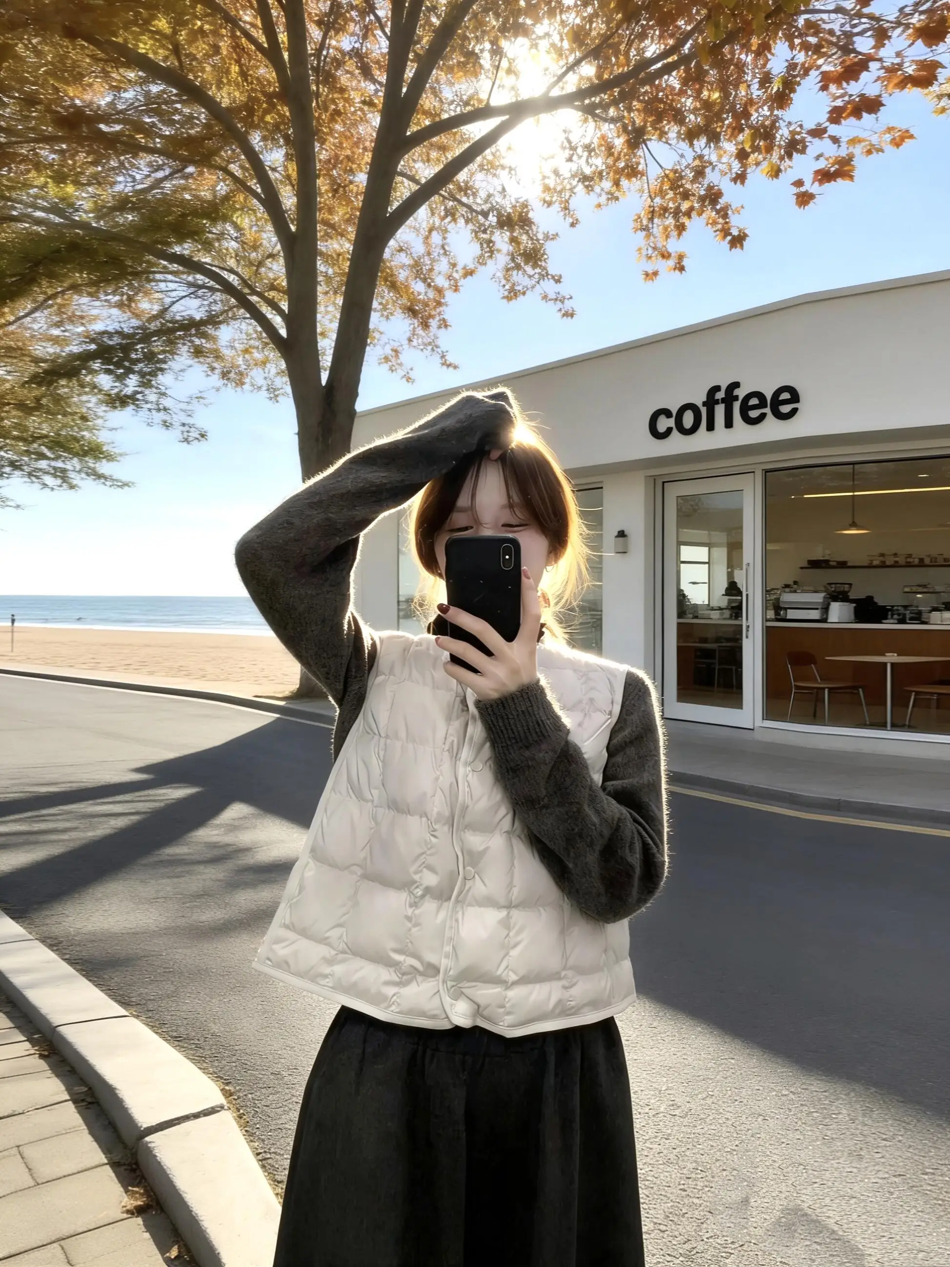 

Korean Sle Casual Versatile down Vest Women's Autumn Winter New Thiened Warm Top Svel Jaet Outerwear Polyester Fiber