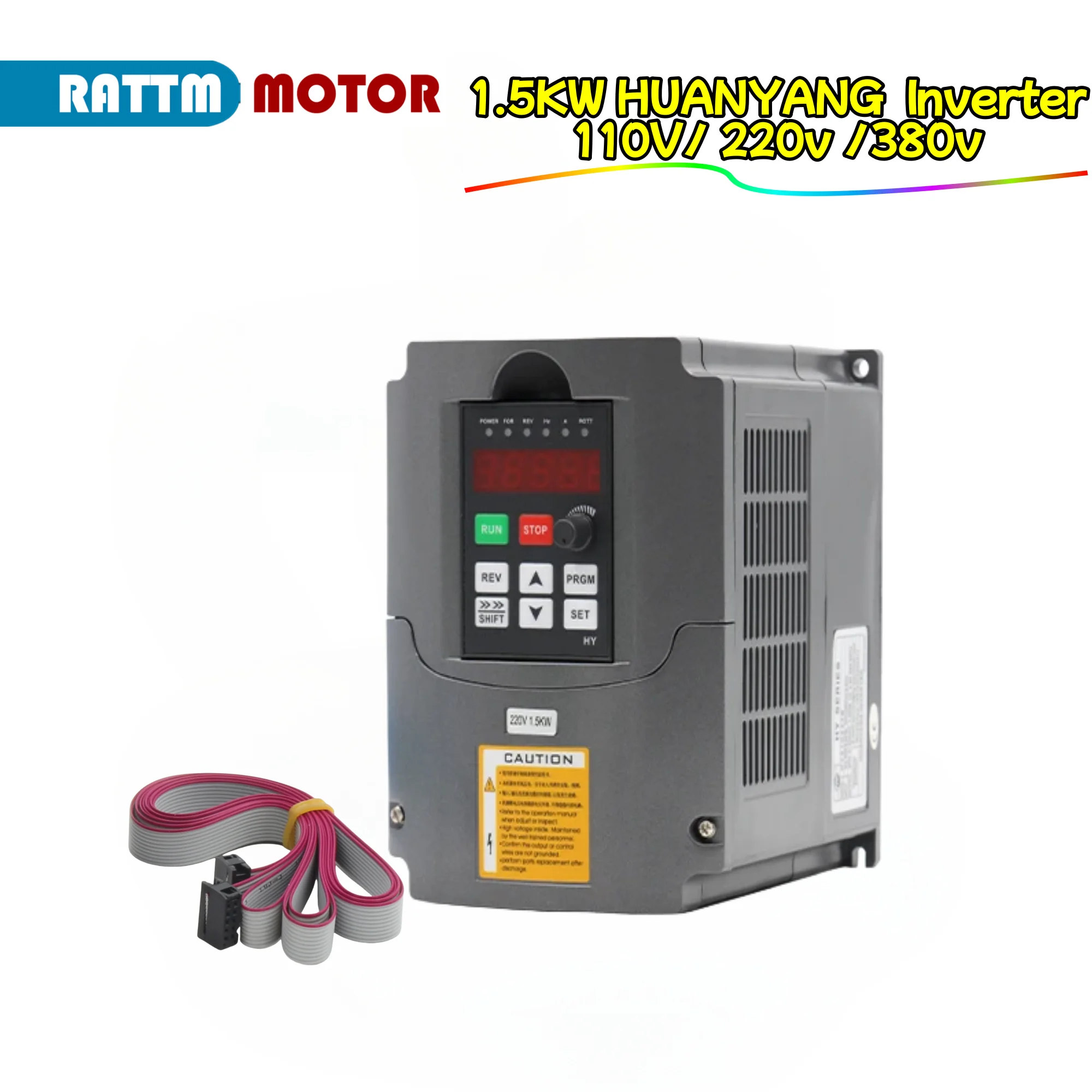 1.5KW HUANYANG 110V/ 220v /380v 인버터 CNC 스핀들 모터 속도 제어 가변 주파수 드라이브 0-400Hz 3P 출력