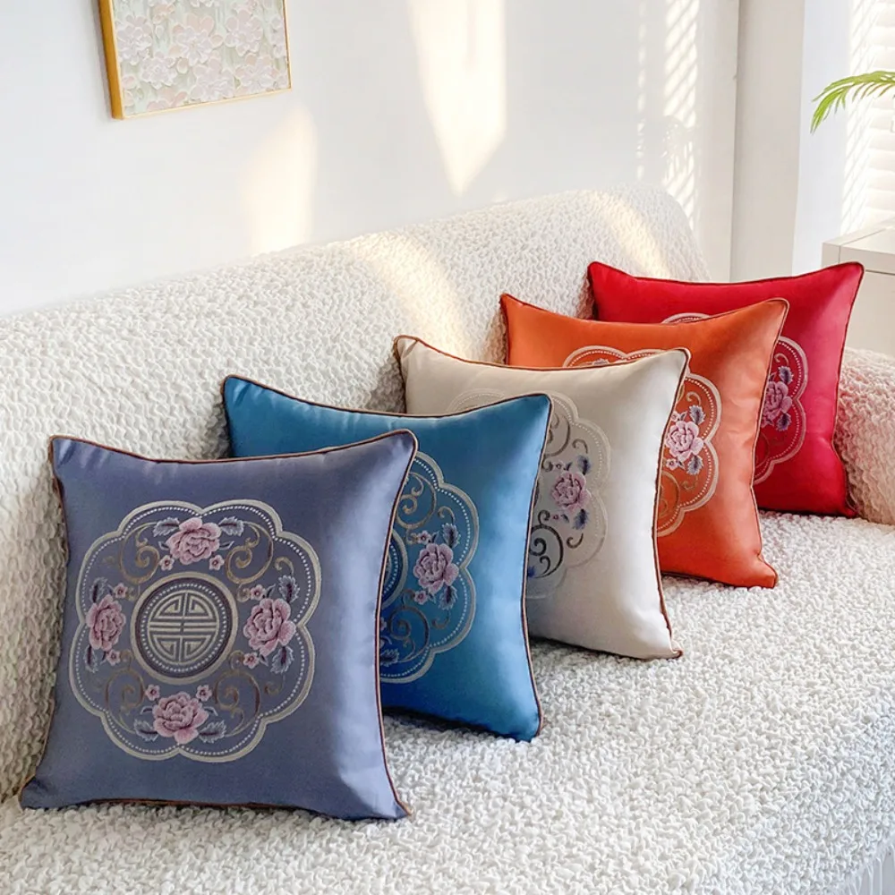 CIFBUY 45x45cm Chinese Style High Precision Jacquard Cushion Cover Decorative Throw Pillow Case for Sofa Bed Waist