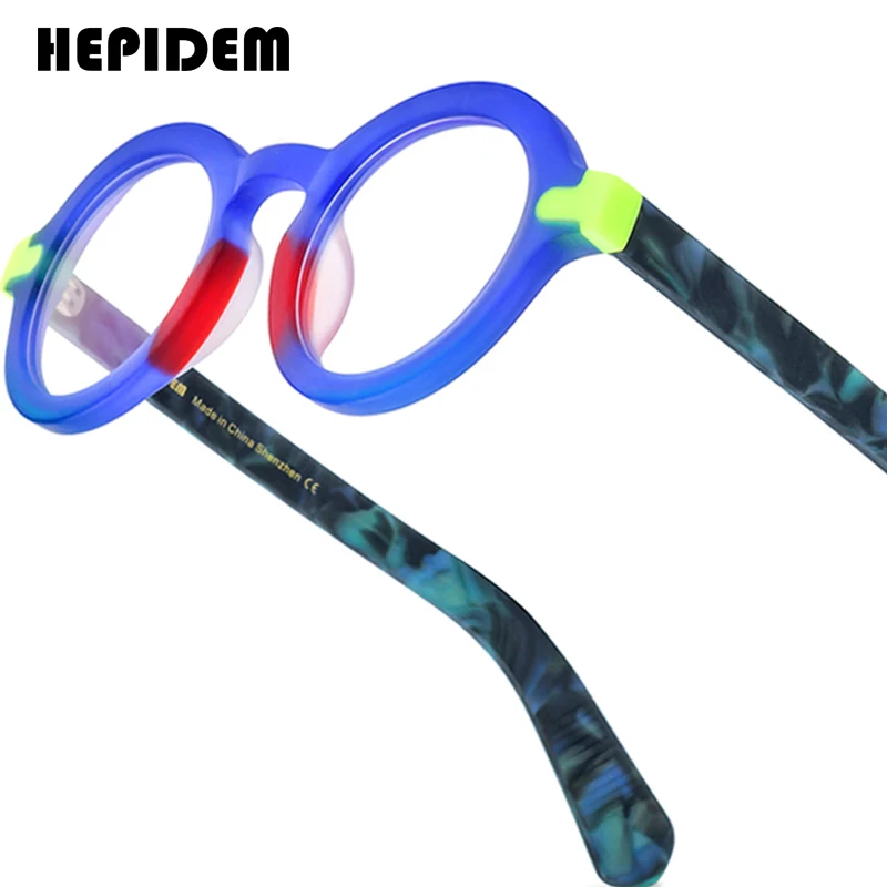 

HEPIDEM Multi Acetate Glasses Frame Women New Oversize Big Size Round Eyeglasses Japanese Handmade Spectacles Thick Eyewear 9272