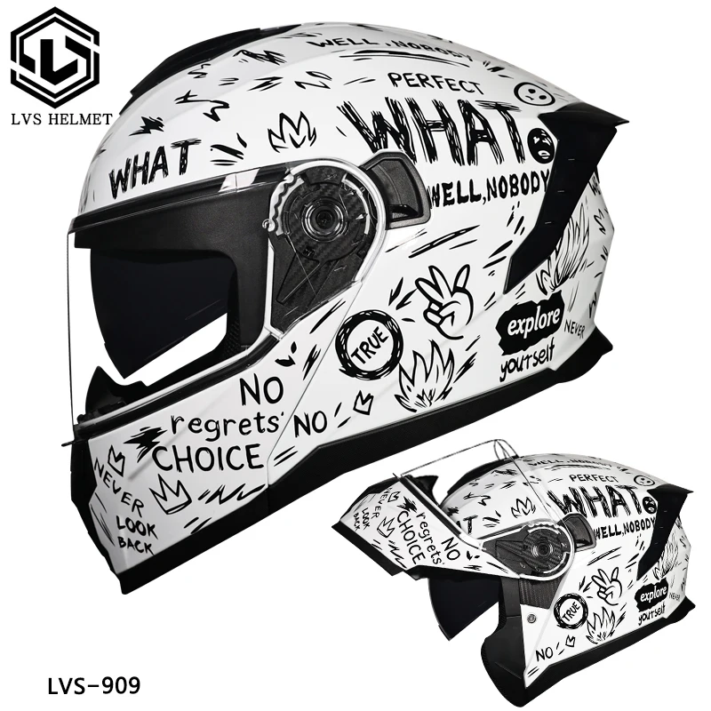 LVS-909 Motorcycle helmet, men's and women's open face helmet, double mirror semi full coverage motorcycle electric motorcycle