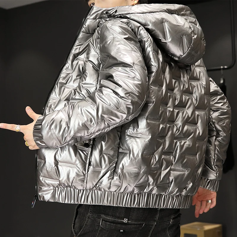 Abbigliamento invernale da uomo in cotone caldo con cappuccio Parka antivento ispessito da esterno per uomo Moda casual di alta qualità streetwear maschile