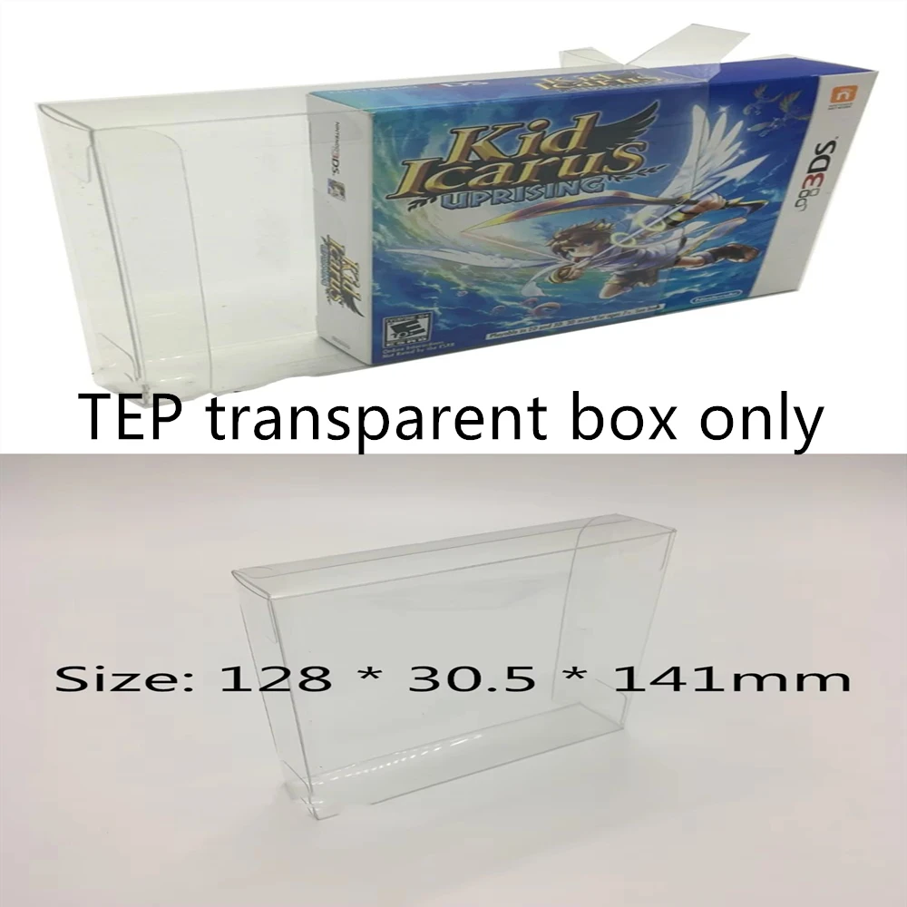 Collection Display Box For Kid Lcarus/Nintendo 3DS Game Storage Transparent Boxes TEP Shell Clear Collect Case