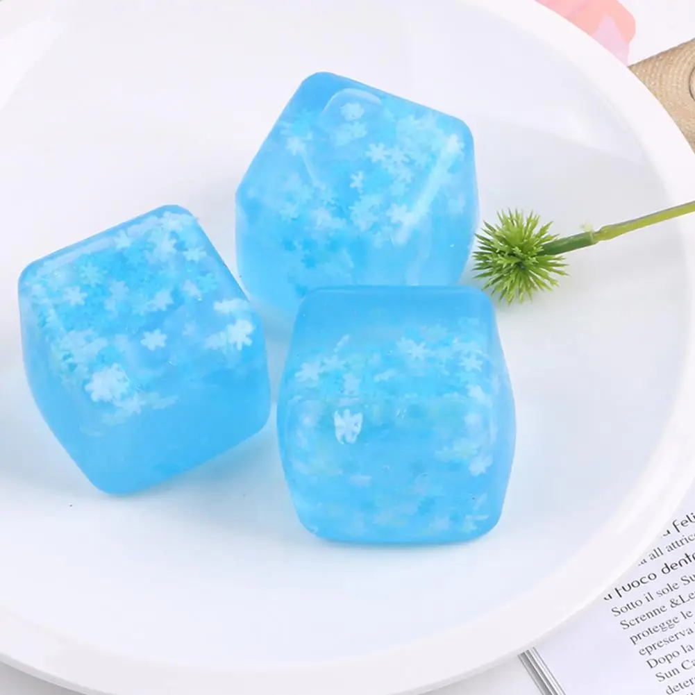 

Stress Relief Toy Ice Cube Stress Balls Funny Anxiety Relief Toy for Kids Adults Ice Toy for Stress Calming Slow Rising Fidget