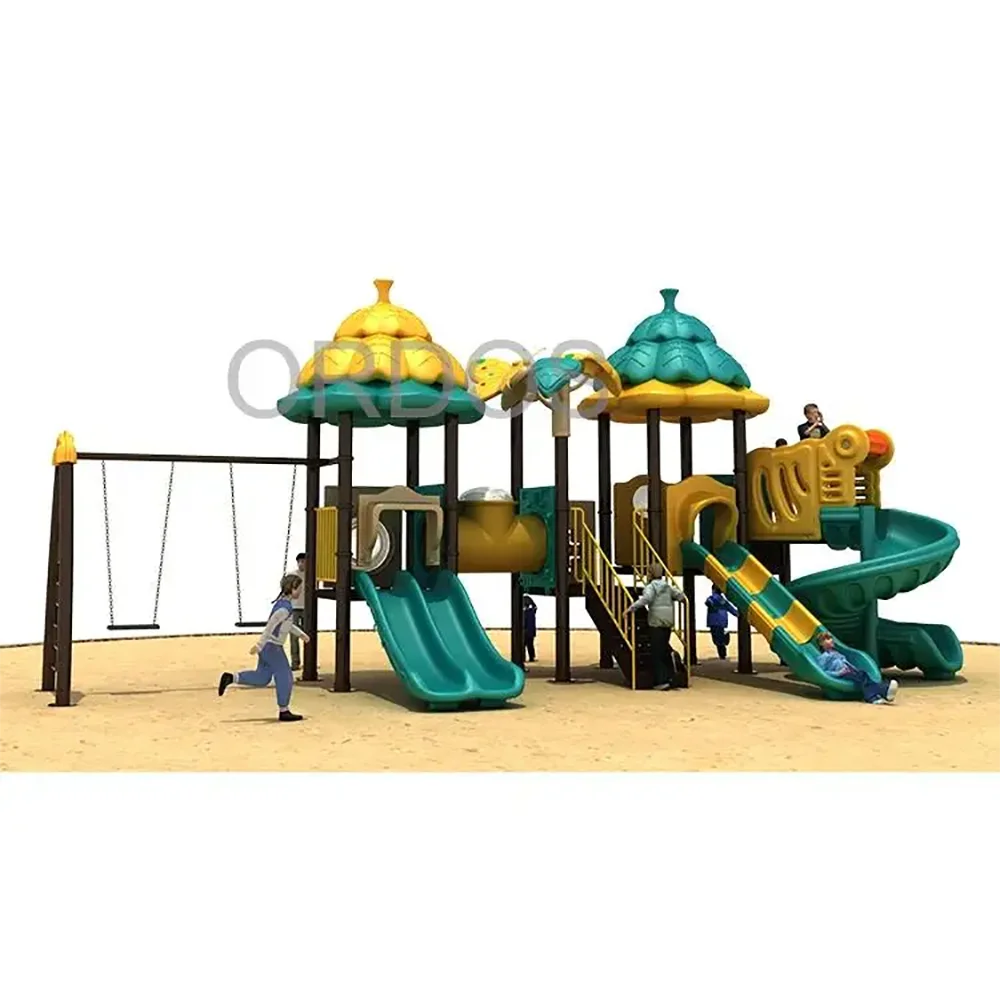 Large Combination Outdoor Amusement Park Kids Play Outdoor Playground Equipment Children Slide