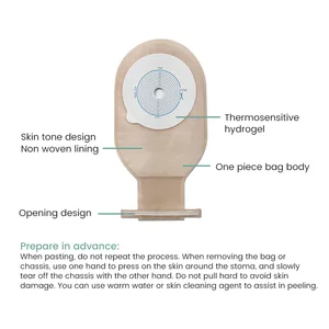 أكياس فغر قابلة للتصريف من قطعة واحدة مع مشابك إغلاق ، حقيبة العناية بالثغرة ، منع التسرب ، أكياس الفغر ، ثقب 65 مم ، 10 قطع أعلى 6 مبيعات لبيكيني استئصال الثدي - رقم 3