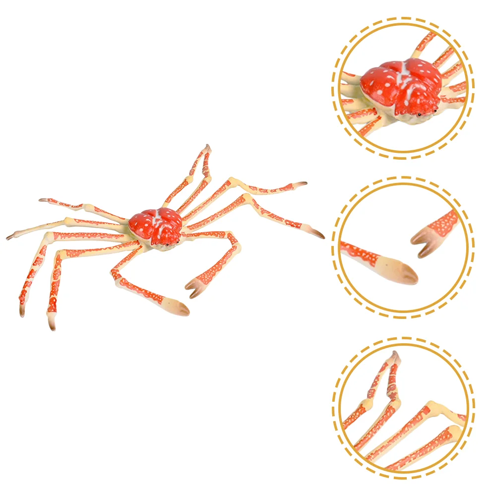 Vivid Marine Animal Model Crab Shape Plastic Figurine Cute Realistic nament Kids Toy Safe Early Educational