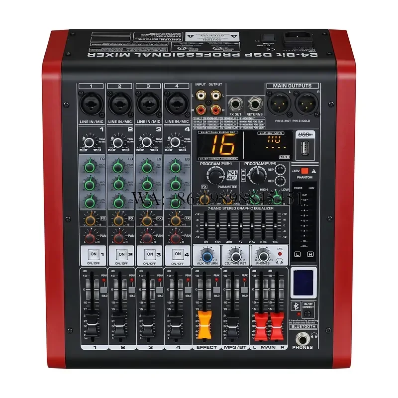WMWMNU 4-channel Professional Audio Mixer 16DSP Effects Dj Controller/audio Console Mixer Mixer Sound System for Karaoke Live