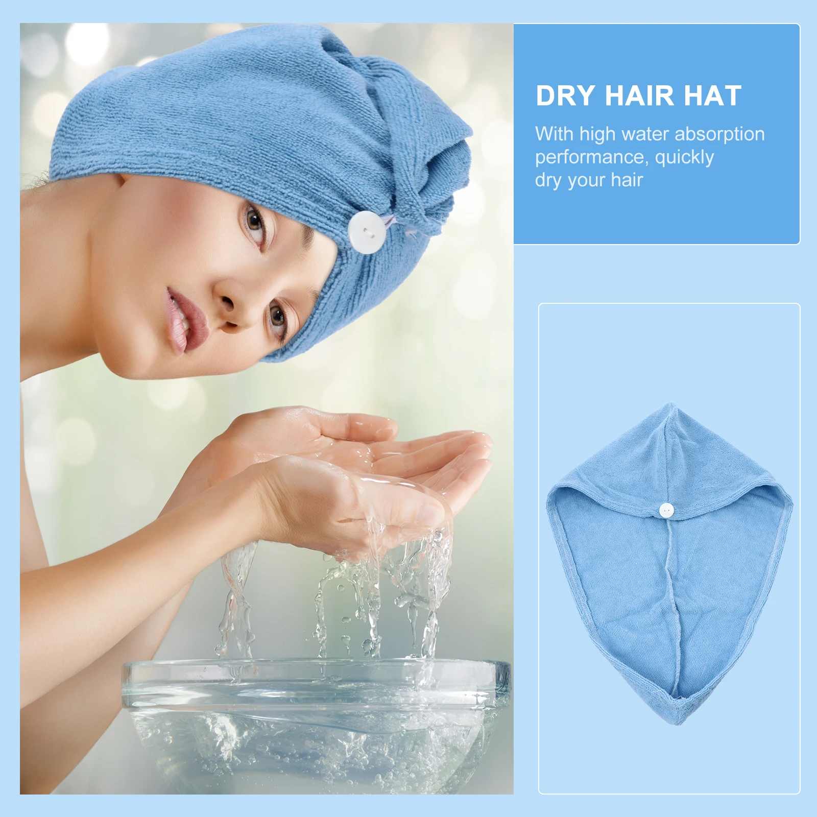 

Dry Hair Cap Drying Towel Head Towels Wrap Quick Absorbent Microfiber Shower Caps Bath Turban