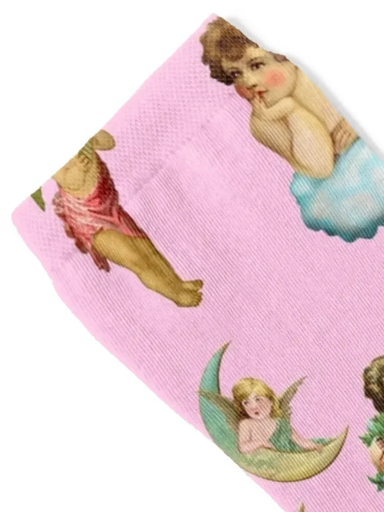 angel cherub antique Socks christmass gift hip hop short Girl'S Socks Men's