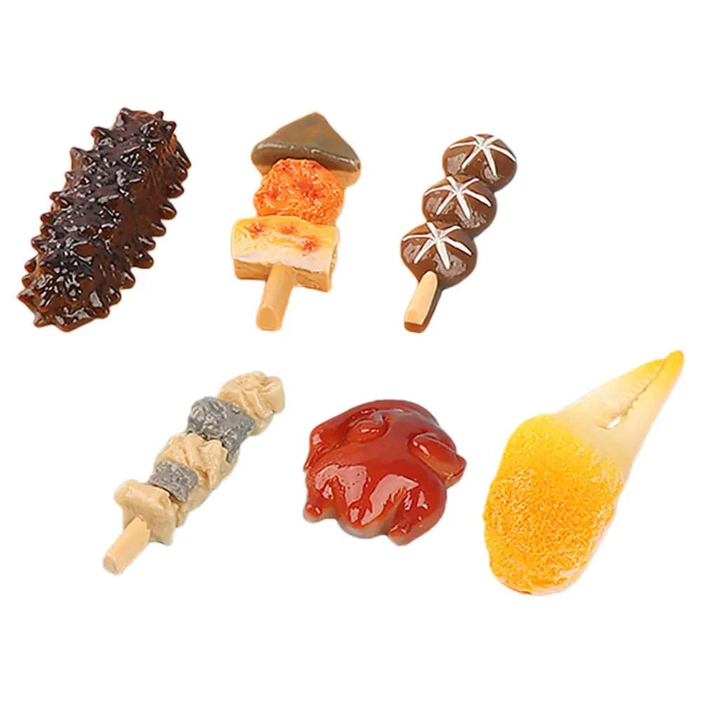 

6 Pcs Accessories Simulated Food House Resin Mini Snack Realistic for Display