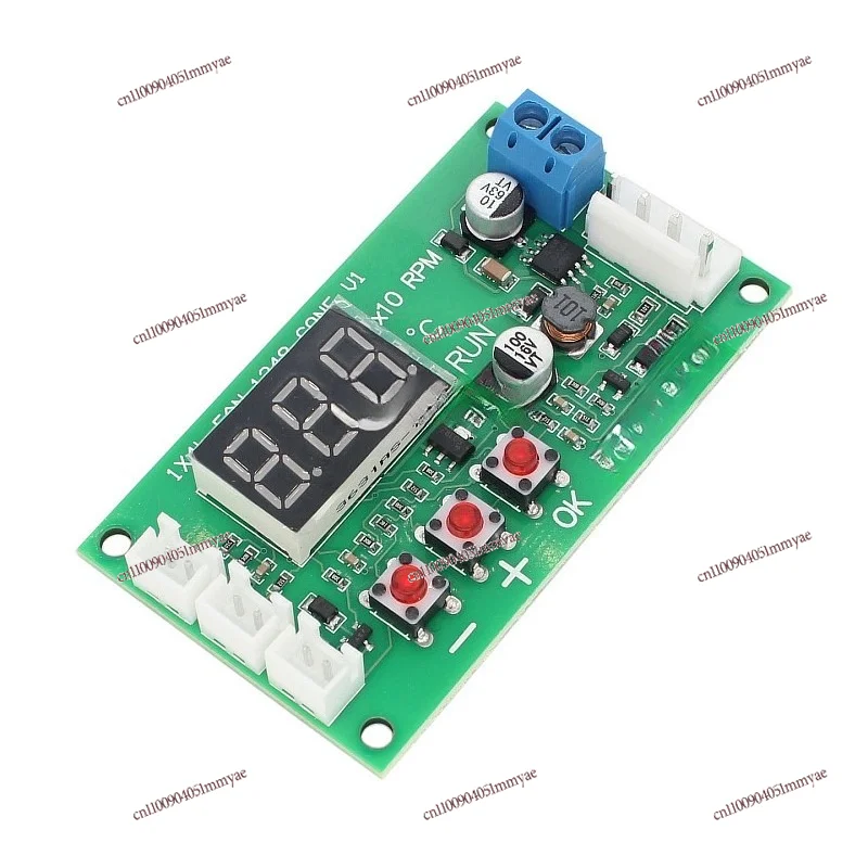 12-48V digital display four-wire PWM fan temperature control governor signal 10V support EC EBM fan can be shut down