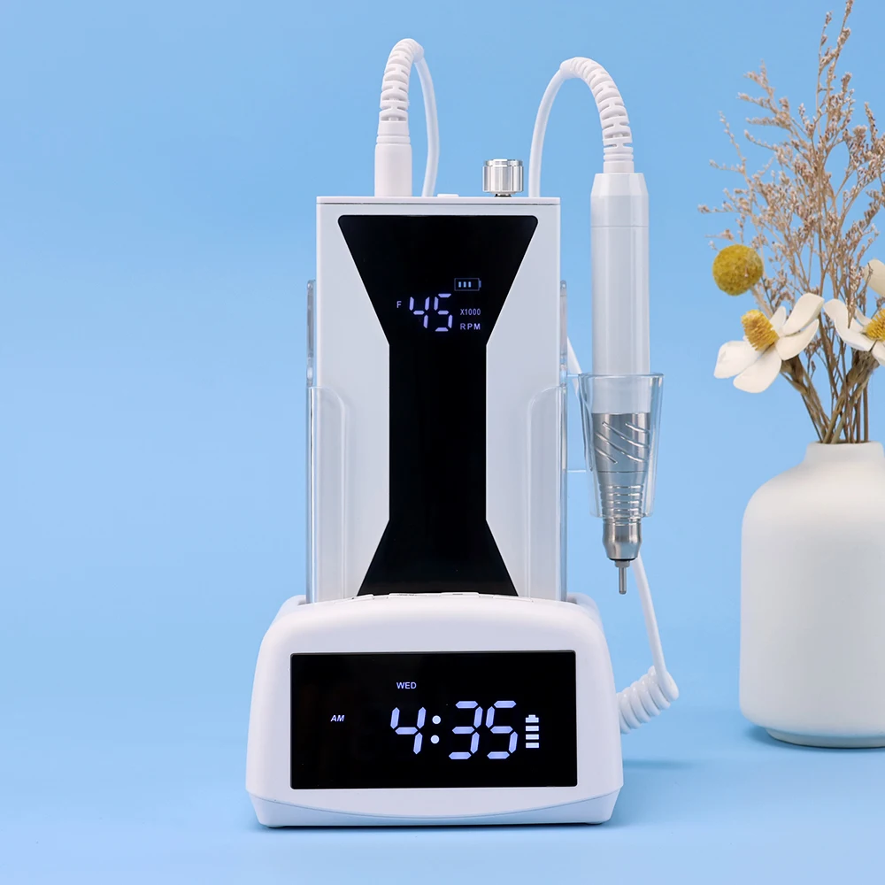 Nieuwe professionele 85w aluminiumlegering materiaal waterdicht handvat stille borstelloze draagbare nagelboormachine manicure 45KRPM Eile