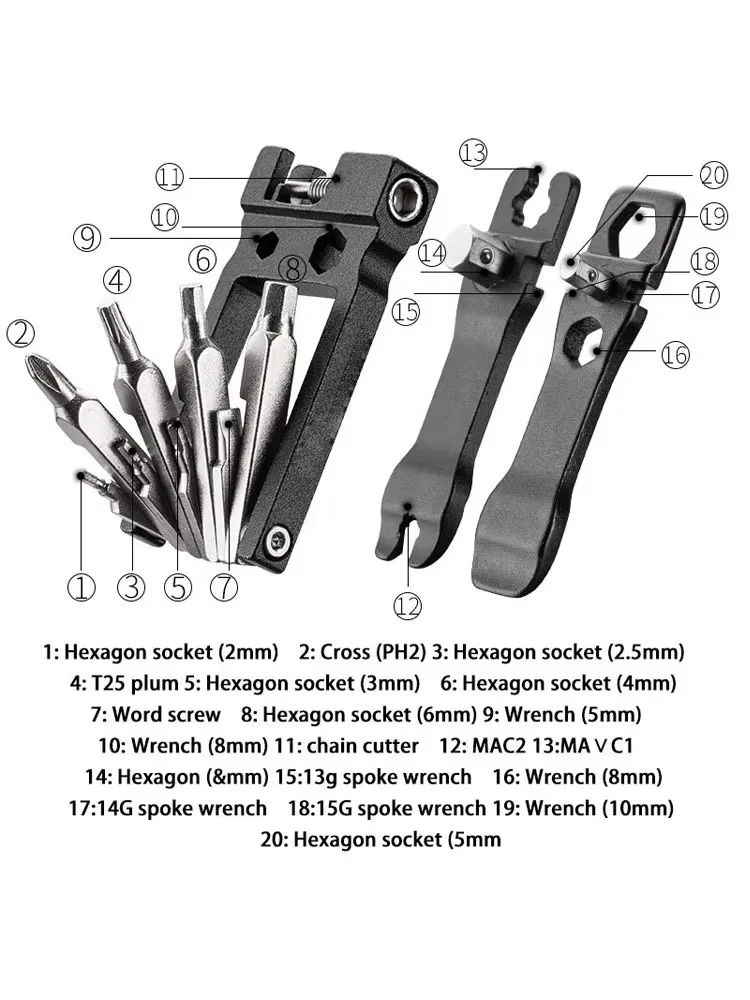 AliExpress OFFBONDAGE Mountain Bicycle Tools Sets Bike Bicycle Repair Tools Kit Hex Spoke Wrench Mountain Cycle Screwdriver Tool 16 In 1