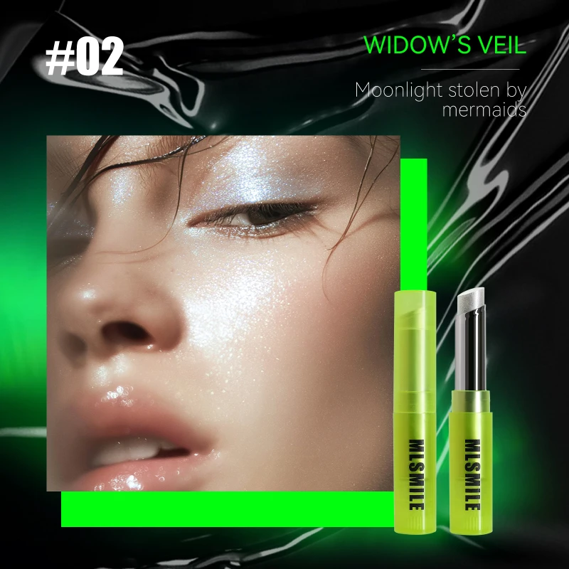 ゼリーグリッターハイライト&コンタリングスティック&リップスティックアイシャドウマクエップ防水シマーリップハイライター音楽フェスティバル用