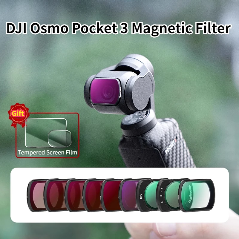 

DJI Osmo Pocket 3 Magnetic Filter CPL Adjustable ND Black Soft Filter Optical Glass Nano Coated Filter Sports Camera Accessories