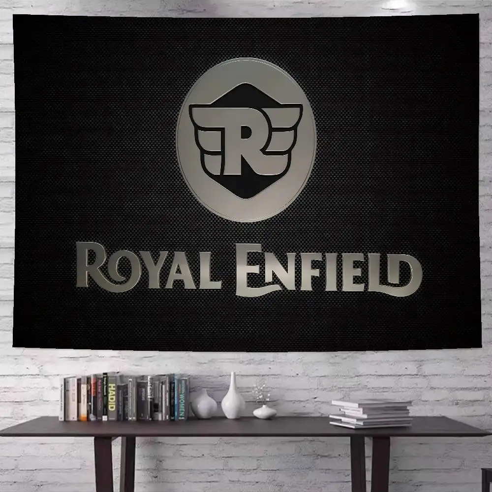 R-Royal E-Enfield Printed Large Wall Tapestry Hanging Tarot Hippie Wall Rugs Dorm Home Decor